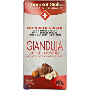 Chocolate Suíço Stella Sem Açúcar Com Creme De Avelã 100g