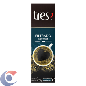 Café Três Torrado E Moído Em Cápsula Filtrado Gourmet 75g