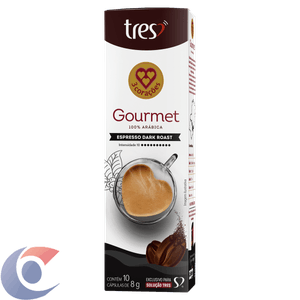 Cápsula De Café Espresso 3 Corações Gourmet Dark 8g