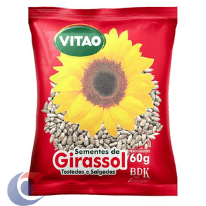 Semente De Girassol Vitao Tostado E Salgado 60g