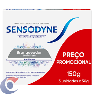 Creme Dental Sensodyne Branqueador 50g Leve 3 Pague 2