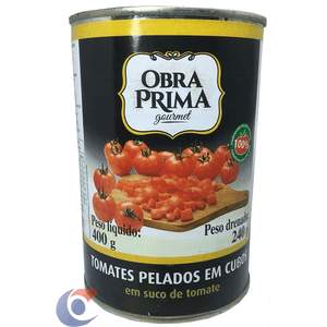 Tomate Pelado Italiano Em Cubos Obra Prima 400g