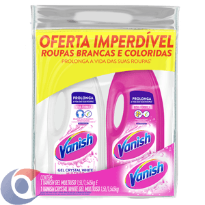 Tira Manchas Gel Vanish Multiuso Para Roupas Brancas E Coloridas - 2 Un De 1,5l