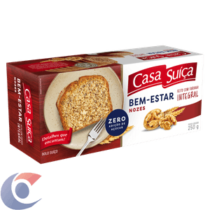 Bolo de Nozes Casa Suiça Integral Zero com Nozes 250g