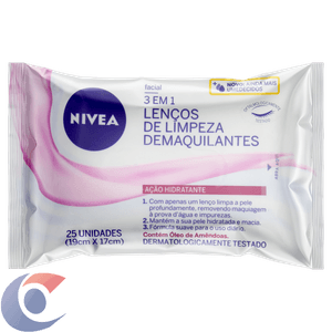 Lenços Umedecidos De Limpeza Nivea Visage Para Pele Seca 25 Un