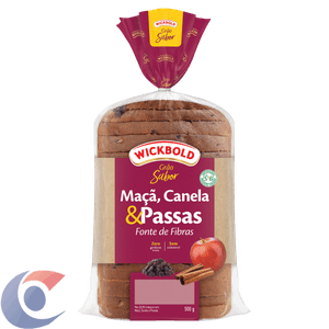 Pão Integral Wickbold Grão Sabor Maçã, Canela E Passas 450g