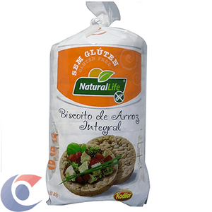 Biscoito De Arroz Natural Life Grande Sem Glúten 80g