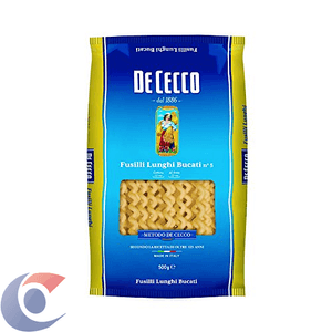 Macarrão Italiano N°5 De Cecco Fusilli Lunghi Bucati 500g