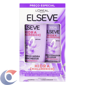 Kit Shampoo 375ml + Condicionador 170ml Elseve Hidra Hialurônico
