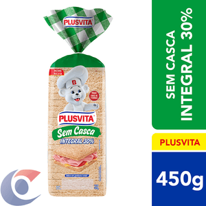 Pão De Forma Integral Sem Casca Plusvita 450g