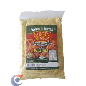 Farofa Temperada Produtos Da Fazenda Com Proteína De Soja Picanha 400g