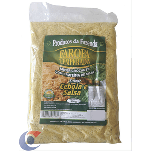 Farofa Temperada Produtos Da Fazenda Com Proteína De Soja Sabor Cebola E Salsa 400g