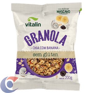 Granola Vitalin Sem Glúten Chia E Banana 200g