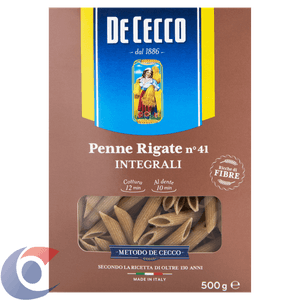 Macarrão Italiano De Cecco Penne Rigate Integral 500g