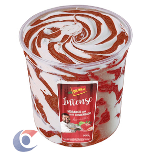 Sorvete Paletitas Morango Com Leite Condesado 1,6l