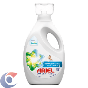Lava Roupas Líquido Ariel Concentrado Suave E Gentil 1,2l