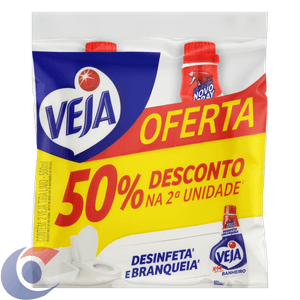 Limpador Tira Limo Veja X14 Para Banheiro 500ml 2 Unidades Com 50% De Desconto Na 2ª Unidade