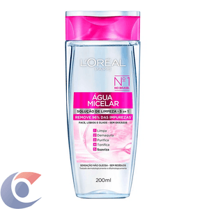 Água Micelar L'Oréal Paris Solução De Limpeza 5 Em 1, 200ml
