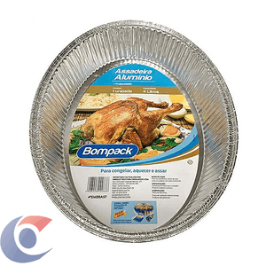 Assadeira De Aluminio Bompack Oval 4l