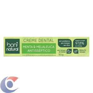 Creme Dental Boni Natural Menta & Melaleuca 90g