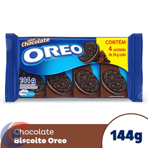 Biscoito Recheado Oreo Chocolate Multipack 144g