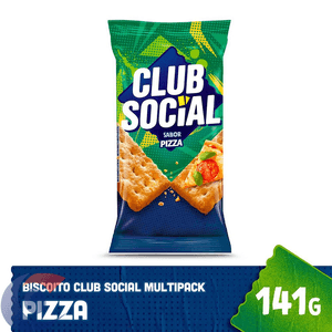 Biscoito Salgado Club Social Pizza Multipack 141g