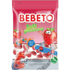 Bala Turca Bebeto Gelatina Morango 18g