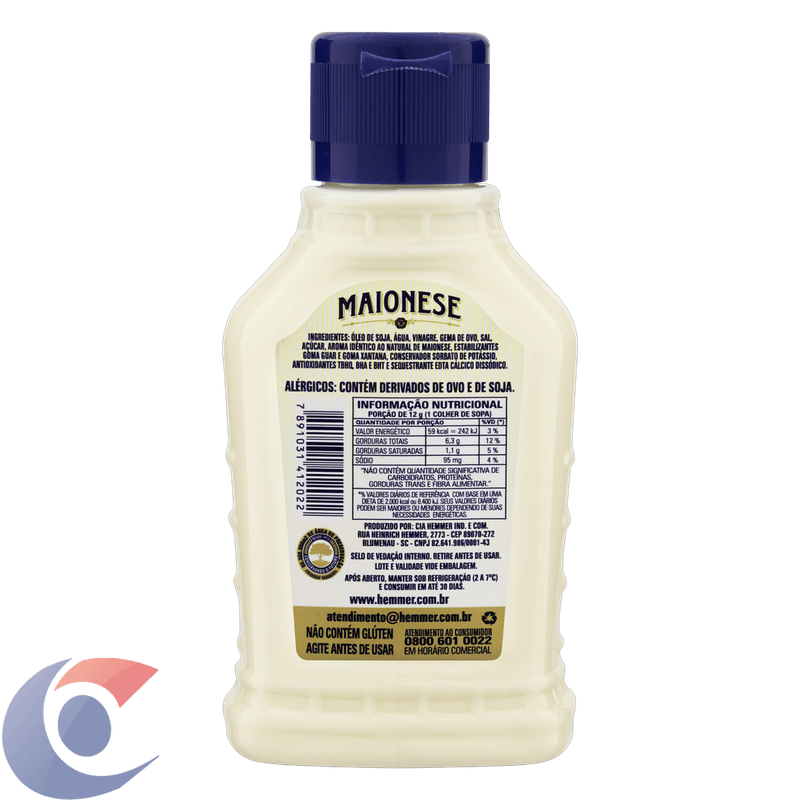MAIONESE-HEMMER-290G-TRAD