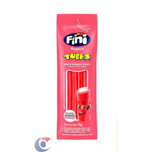 Bala Fini Mini Tubes Morango 15g