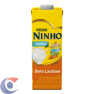 Leite Uht Semidesnatado Zero Lactose Ninho Leve Forti+ Caixa Com Tampa 1l