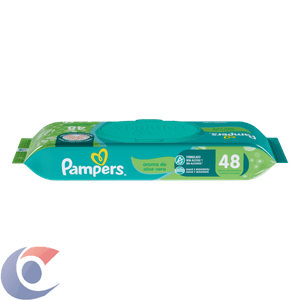 Toalha Umedecida Pampers Aroma Aloe E Vera 48 Un