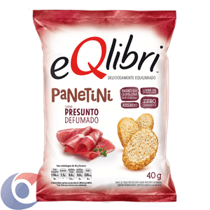 Snack De Trigo Presunto Defumado Eqlibri Panetini Pacote 40g