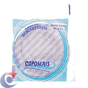 Prato Raso Descartável Copomais 15cm 10 Un