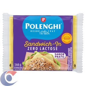 Queijo Fatiado Sabor Prato Zero Lactose Sandwich-In 144g