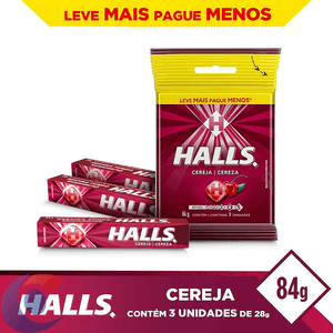 Bala Halls Cereja Bag 84g