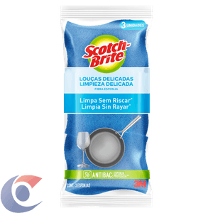 Esponja Scotch Brite Leve 3 Pague 2 Não Risca Azul