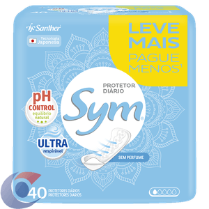 Protetor Diário Sym Sem Perfume Leve 40 E Pague 35