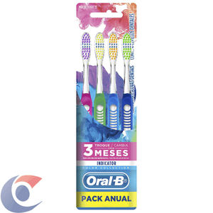 Escova Dental Oral-B Indicator Color Collection 4 Un