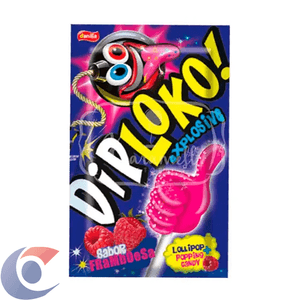Pirulito Dip Loko Explosive Framboesa 11g