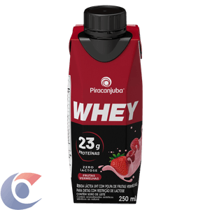 Bebida Láctea Piracanjuba Whey Zero Lactose Frutas Vermelhas 250ml