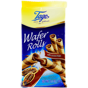 Biscoito Wafer Rolls Tago Recheado Cacau 150g