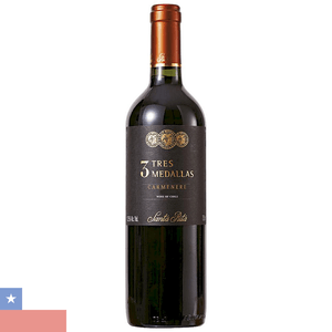 Vinho Chileno Tinto Três Medalhas Carménère Santa Rita 750ml