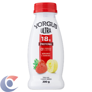 Iogurte Grego Sem Lactose Yorgus Ultra Morango E Banana 300g