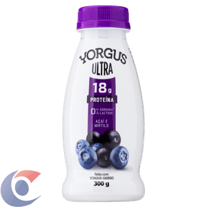 Iogurte Grego Sem Lactose Yorgus Ultra Açaí Com Mirtilo 300g
