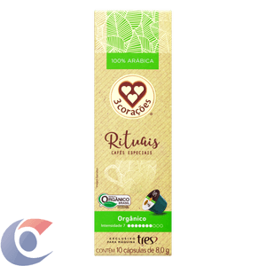 Café Em Cápsula Torrado E Moído Orgânico 3 Corações Rituais 80g 10 Un