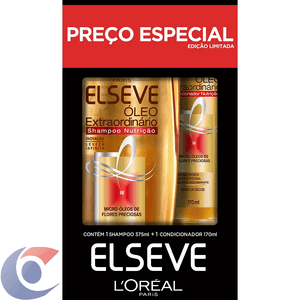 Kit Shampoo 375ml + Condicionador 170ml Elseve Óleo Extraordinário
