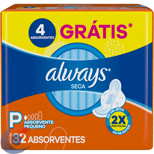 Absorvente Always Super Proteção Seca Com Abas 32 Un