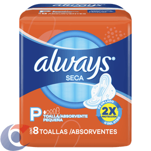Absorvente Always Super Proteção Seca Com Abas 8 Un