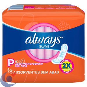 Absorvente Always Super Proteção Suave Sem Abas 8 Un