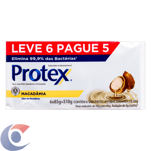 Sabonete Antibacteriano Em Barra Protex Nutri Protect Macadâmia 85g Leve 6 Pague 5